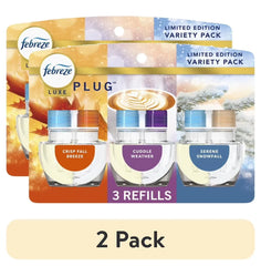 Febreze Plug In Air Freshener, Odor-Fighting Scented Oil Refill, Premium Holiday Mix, 3 Refill