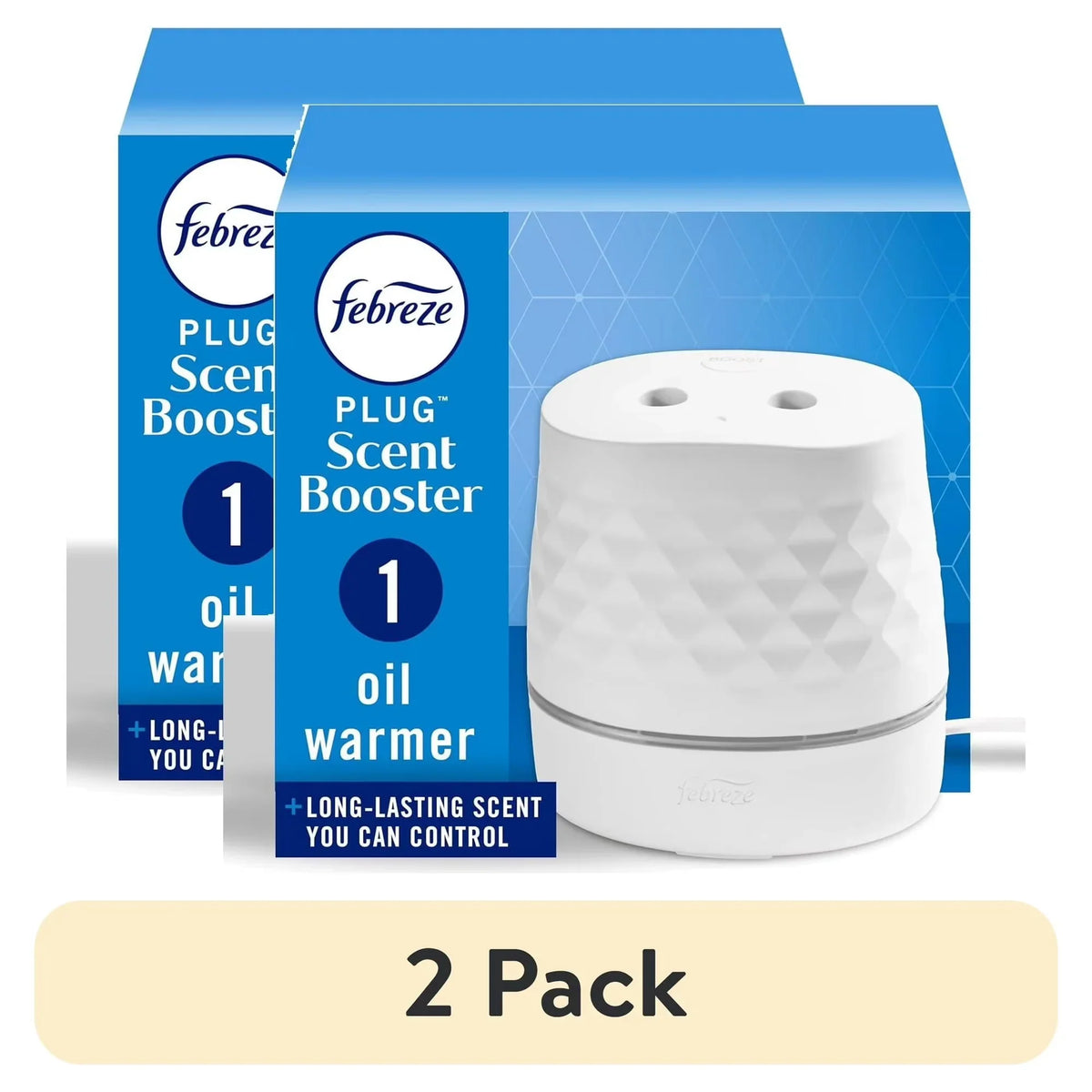 (2 pack) Febreze Plug Scent Booster, Air Freshener, Scented Oil Air Freshener Diffuser, Starter Kit Device