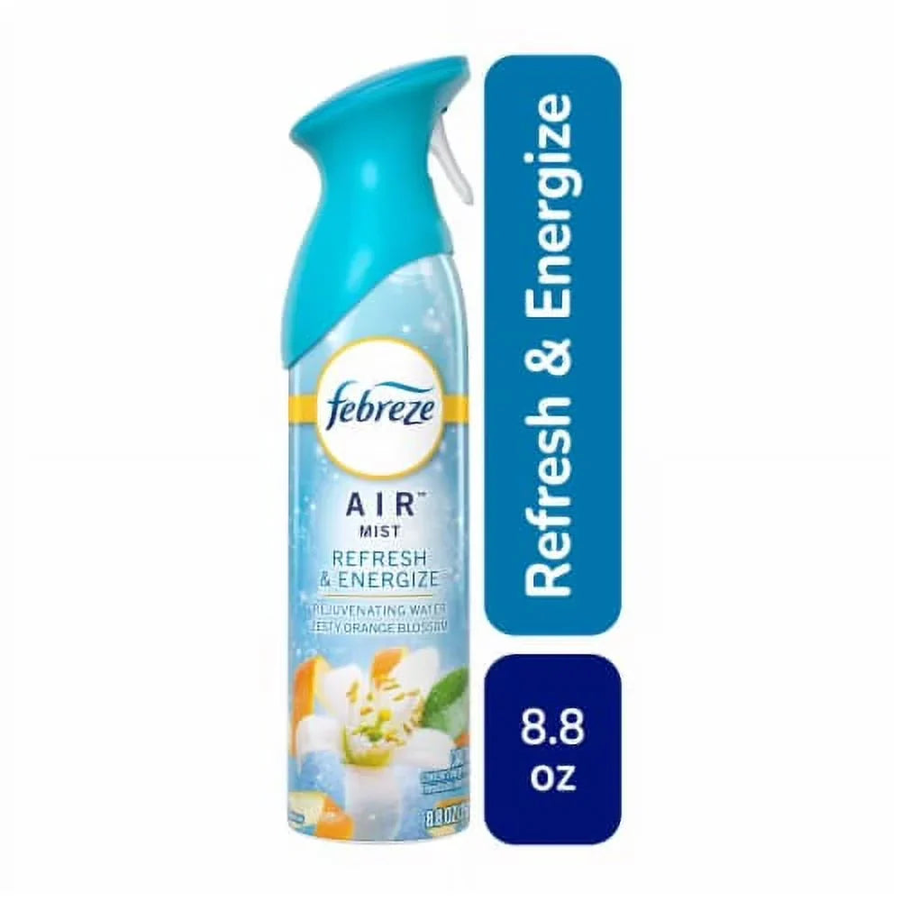 2X - Febreze Air Mist Refresh & Energize Mood-Enhancing Home Air Freshener Spray Aerosol Can