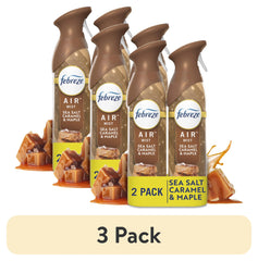 Febreze Air Mist, Odor-Fighting Air Freshener, Sea Salt Caramel & Maple, 8.8oz Aerosol, Pack of 2