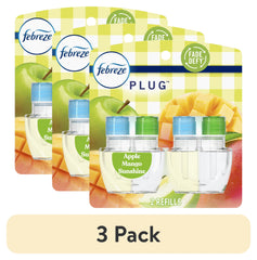 (3 pack) Febreze Air Freshener PLUG Refills, Apple Mango Sunrise, 1.75 fl oz