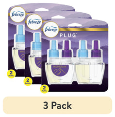 (3 pack) Febreze Plug In Air Freshener, Odor-Fighting Scented Oil Refill, Mountain, 2 Refills