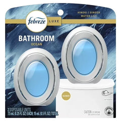 (4pack) Febreze Bathroom Air Freshener, Small Spaces Odor-Fighting, Ocean, 2 Count