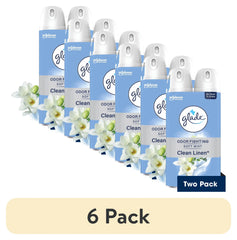 Glade Air Freshener Spray, Clean Linen Scent, Fragrance Infused with Essential Oils, 8 oz, 2 Pack