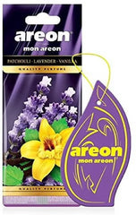 AREON MON MA49 Long Lasting Paper Hanging Ornaments for Car or Home Hanging Best Car Air Freshener Lavender Scent, 12 Pack