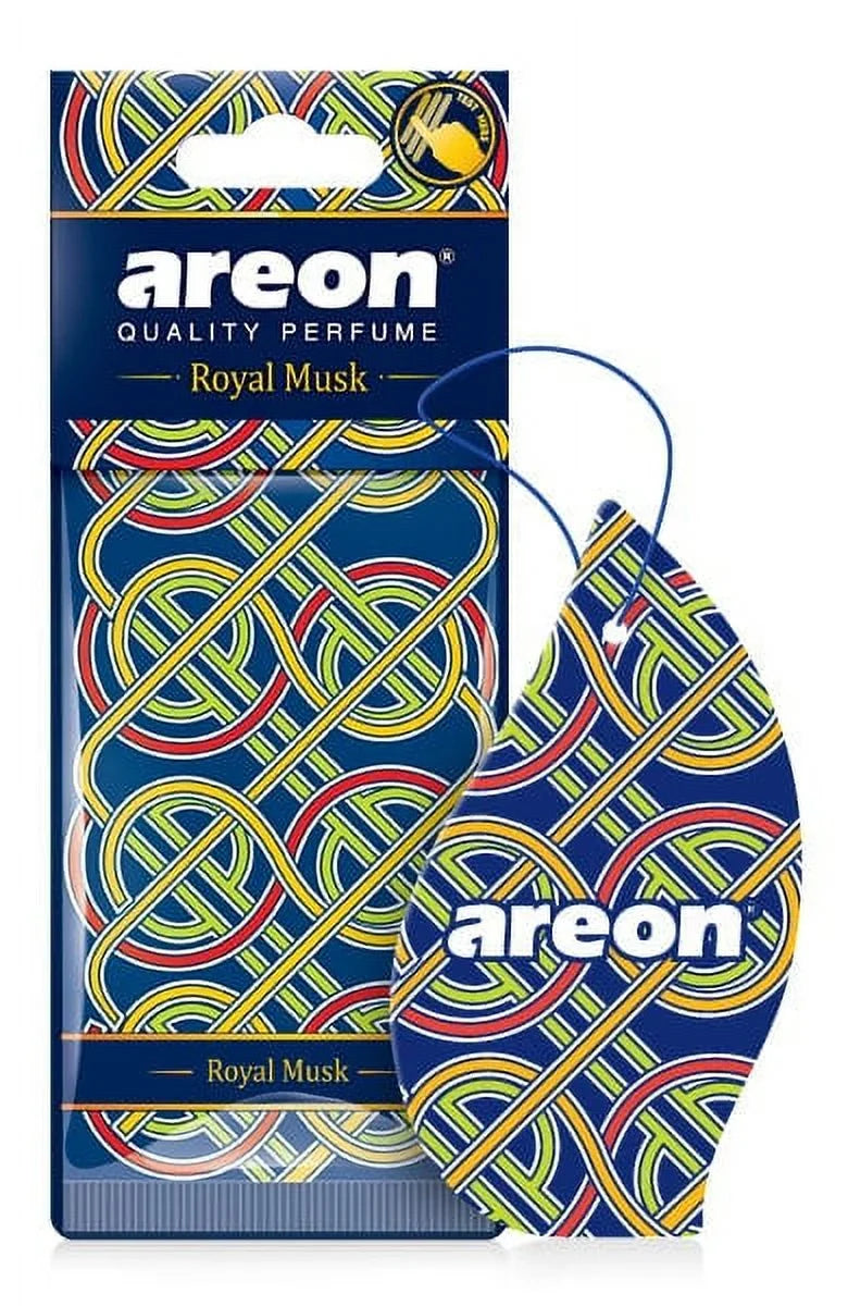 AREON Orient Car Air Freshener I Oriental Perfume Hanging 2D I Royal Musk Scent (Pack of 3)