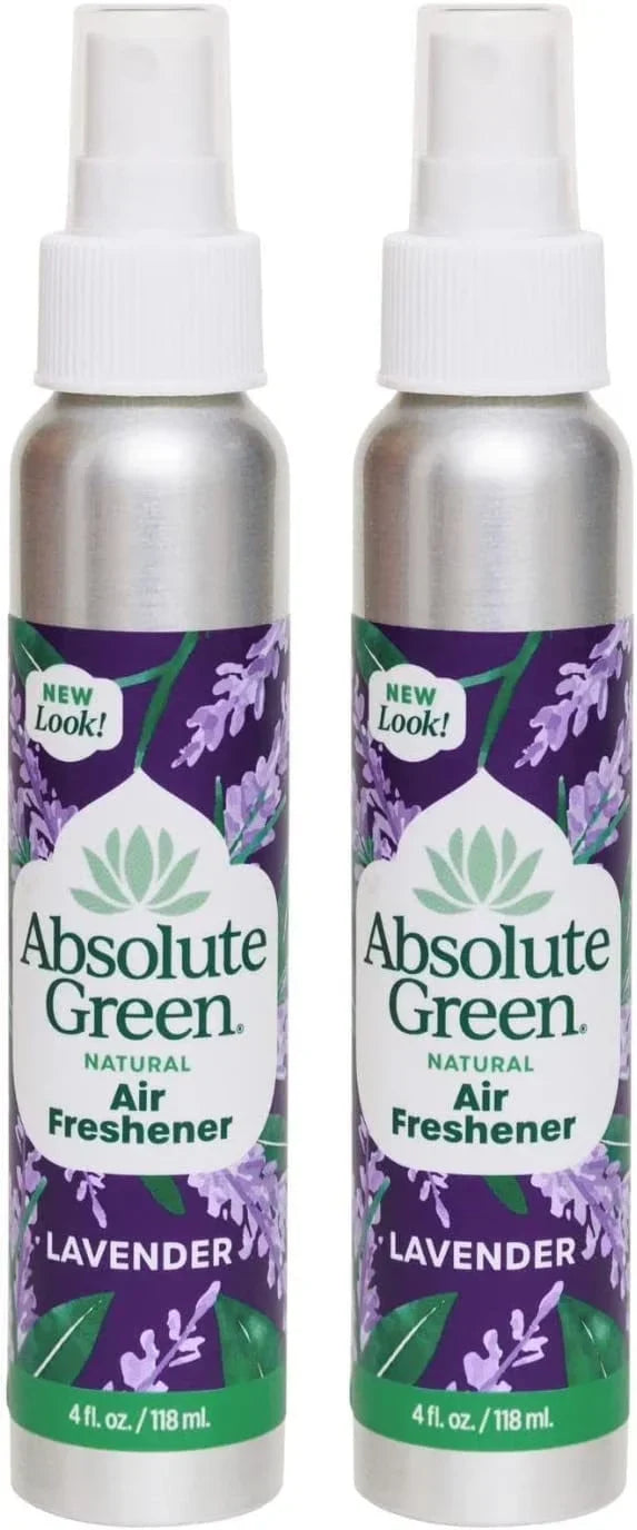 Absolute Green Air Freshener Room Spray, Covers Odors,  Lavender Scent,  (2 Count) 4oz