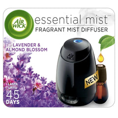 Air Wick Essential Mist Fragrance Oil Diffuser Kit (Gadget + 1 Refill), Lavender & Almond Blossom, Air Freshener