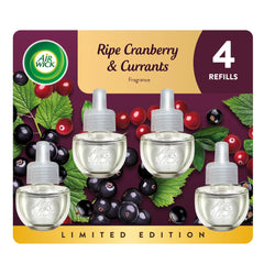 Air Wick Plug-in Scented Oil Refills, Honeysuckle and Raspberry, 4 Count