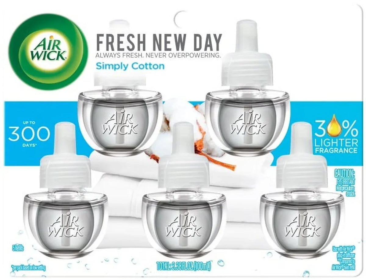Air Wick Plug-In Scented Oil Air Freshener Warmer Refills, Lavender and Chamomile, 5 Count