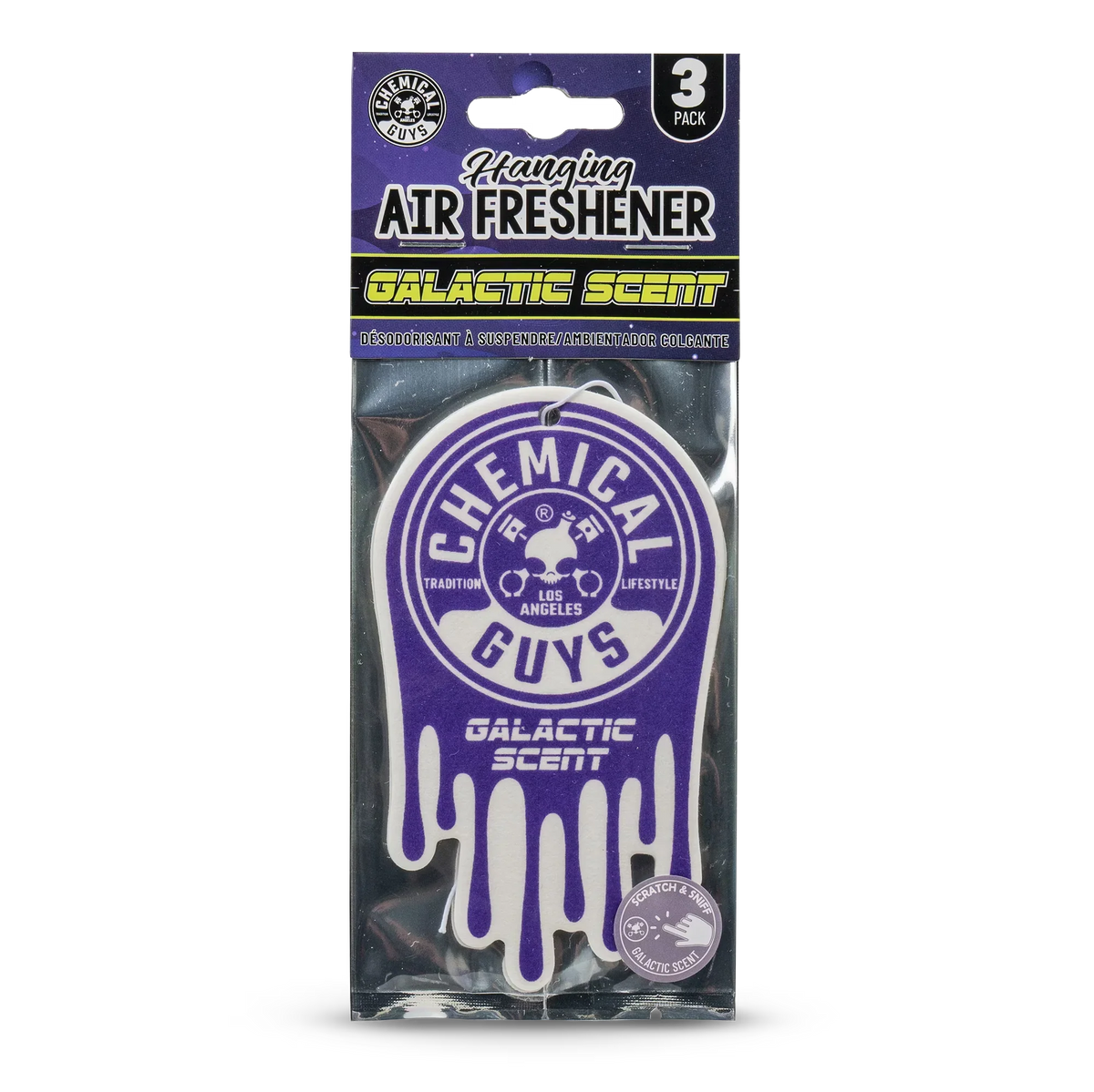 Chemical Guys Hanging Air Freshener 3-pack, Galactic Scent