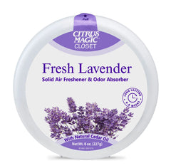 Citrus Magic For Closets Odor Absorbing Solid Air Freshener, Fresh Lavender, 8 oz
