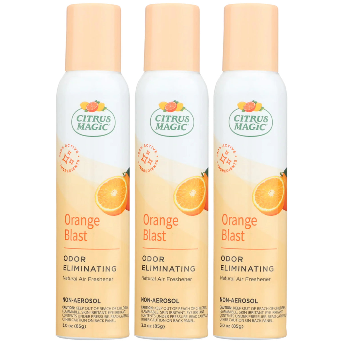 Citrus Magic Odor Eliminating Air Freshener Spray, Orange Blast, 3-Ounce, Pack of 3