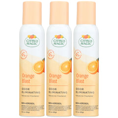 Citrus Magic Odor Eliminating Air Freshener Spray, Orange Blast, 3-Ounce, Pack of 3