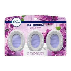 Febreze Bathroom Air Freshener, Odor-Fighting, Lilac, 3 Count