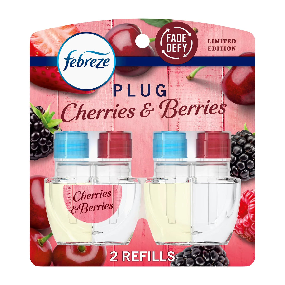 Febreze Plug In Air Freshener, Odor-Fighting Oil Refill, Sweet Watermelon Vine, 2 Refills