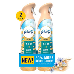 Febreze Air Mist Spray, Warm Ocean Breeze, 8.1 oz, 2 Count