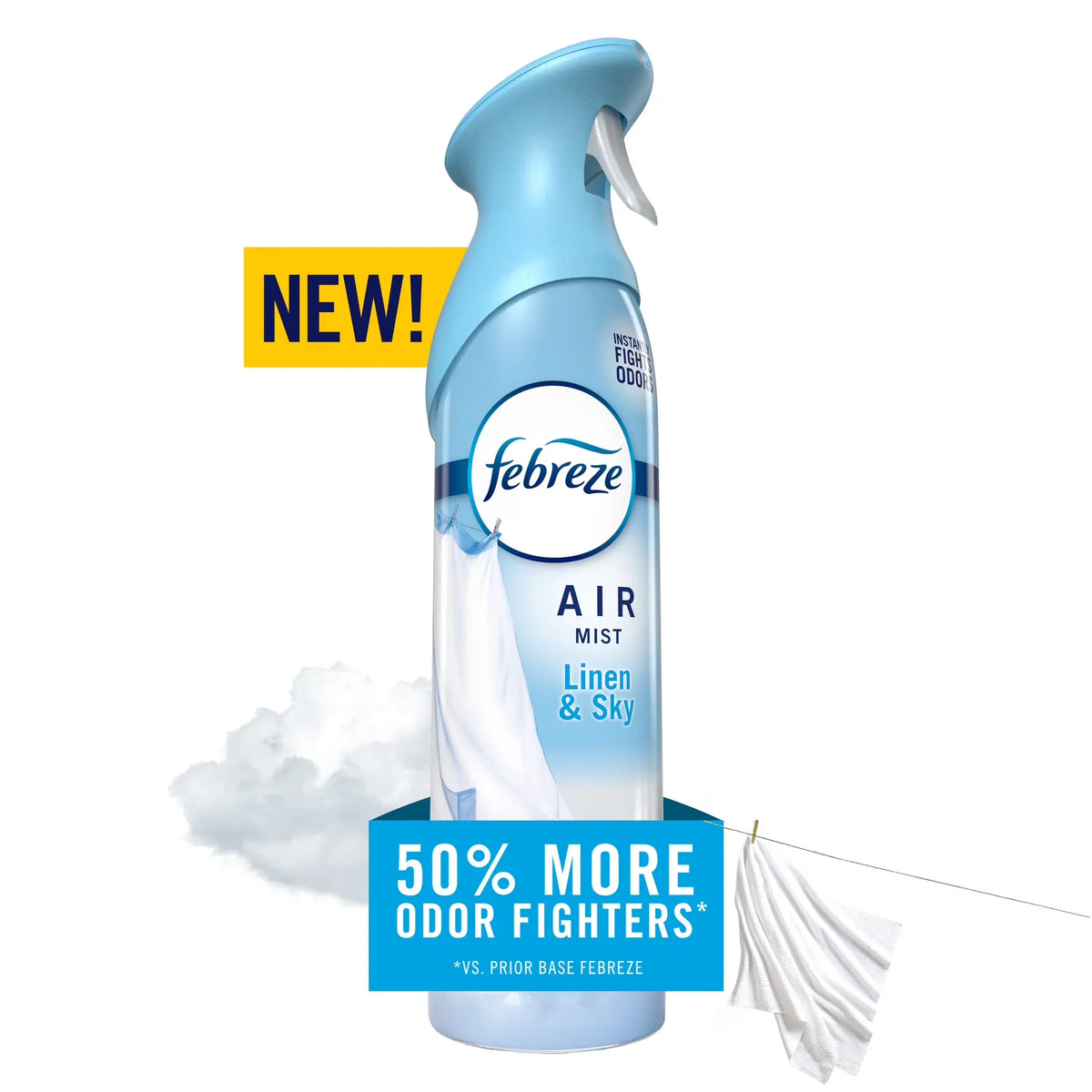 Febreze Air Mist Air Freshener Spray, Linen & Sky Scent, 8.1oz