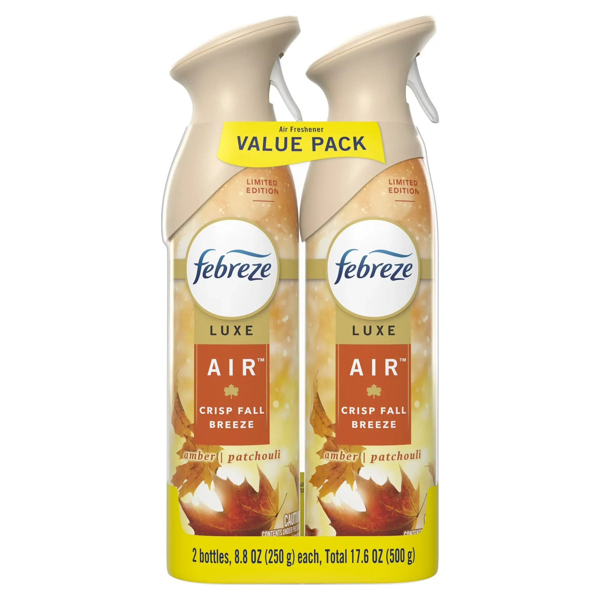 Febreze Air Freshener Spray, Odor-Fighting Room Spray, Crisp Fall Breeze Scent, 8.8oz, (3 pack of 2 bottles)