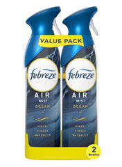 Febreze Air Freshener Spray, Odor-Fighting Room Spray, Ocean, 8.8oz, 2 Count
