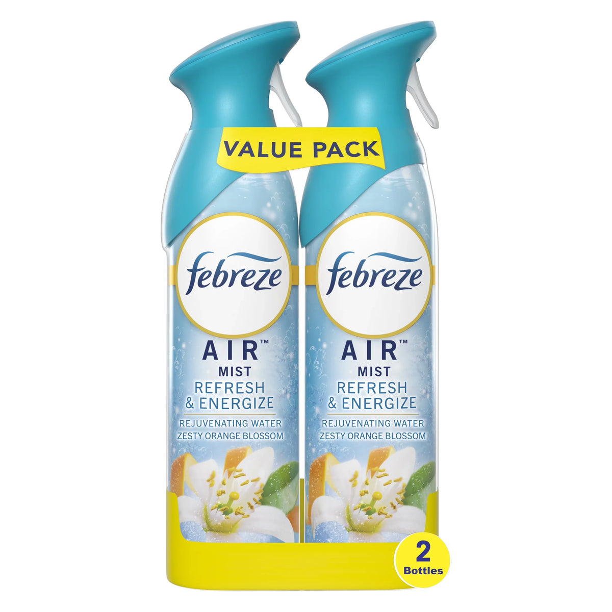 Febreze Air Freshener Spray, Odor-Fighting Room Spray, Refresh & Energize, 8.8oz, 2 Count