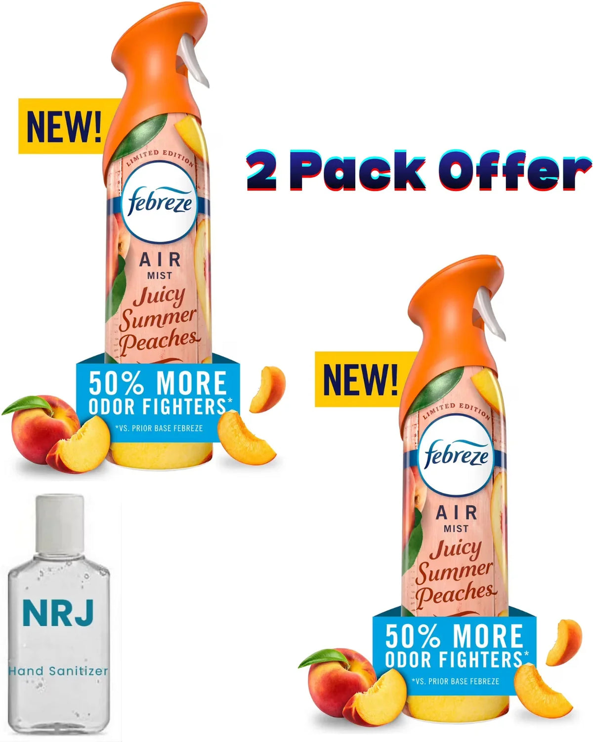 Febreze Air Mist Air Freshener Spray, Juicy Summer Peaches, 8.1oz