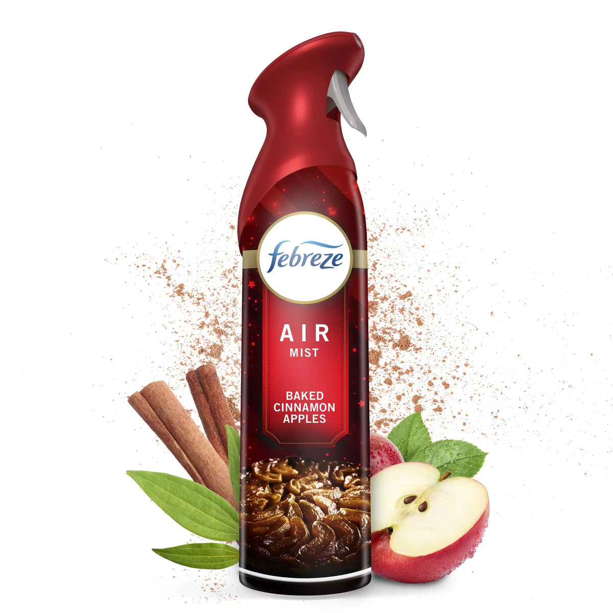 Febreze Air Mist Odor-Fighting Air Freshener Baked Cinnamon Apples, 8.8 oz. Aerosol Can