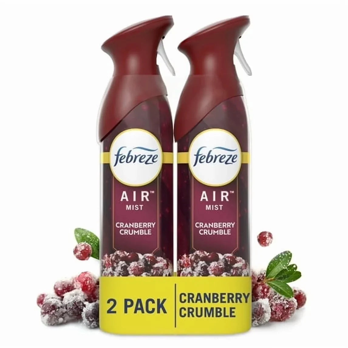 Febreze Air Mist, Odor-Fighting Air Freshener, Cranberry Crumble, 8.8 oz. Aerosol, (8 Sprays)