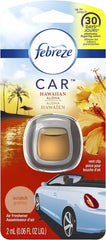 Febreze Car Odor-Eliminating Air Freshener Vent Clip Hawaiian Aloha, 0.06 Oz, 6 Pack