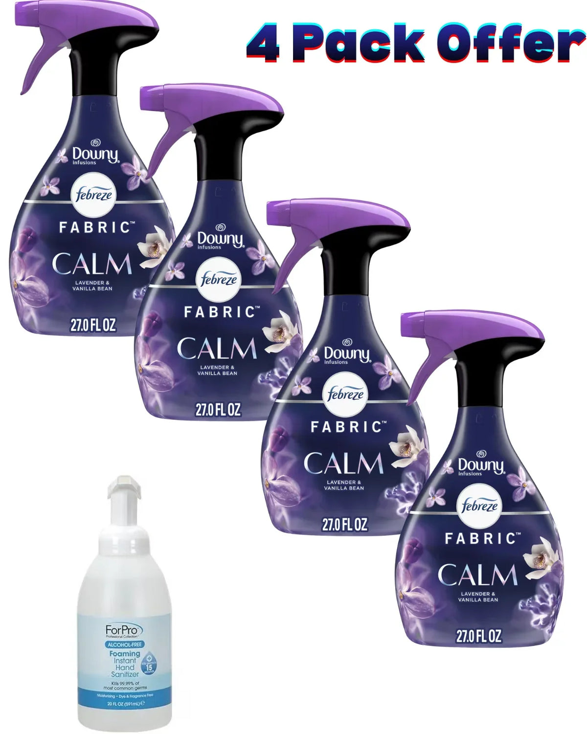 Febreze Fabric Spray Air Freshener, Odor-Fighting Fabric Refresher, Downy Calm, 27 fl oz
