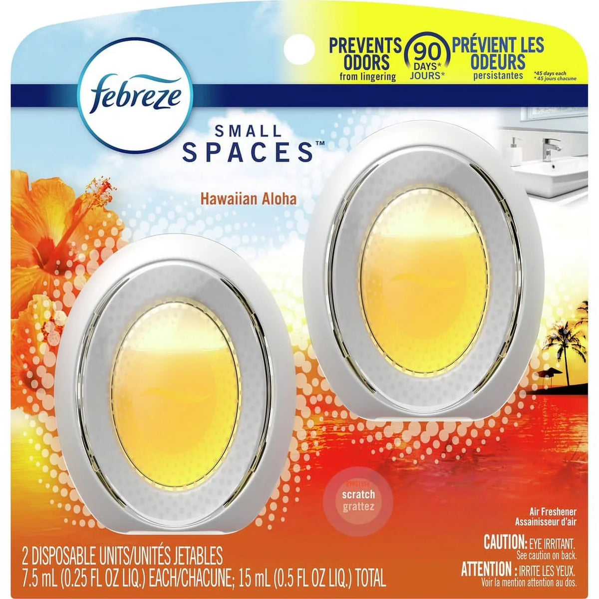 Febreze Hawaiian Small Spaces - Liquid - 25 fl oz (0.8 quart) - Hawaiian Aloha - 45 Day - 2 / Pack | Bundle of 2 Packs