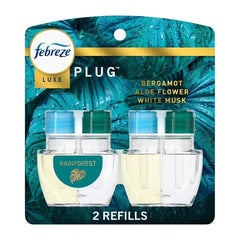 Febreze Luxe Plug Dual Refill Air Freshener Rainforest - 1.75 fl oz/2ct