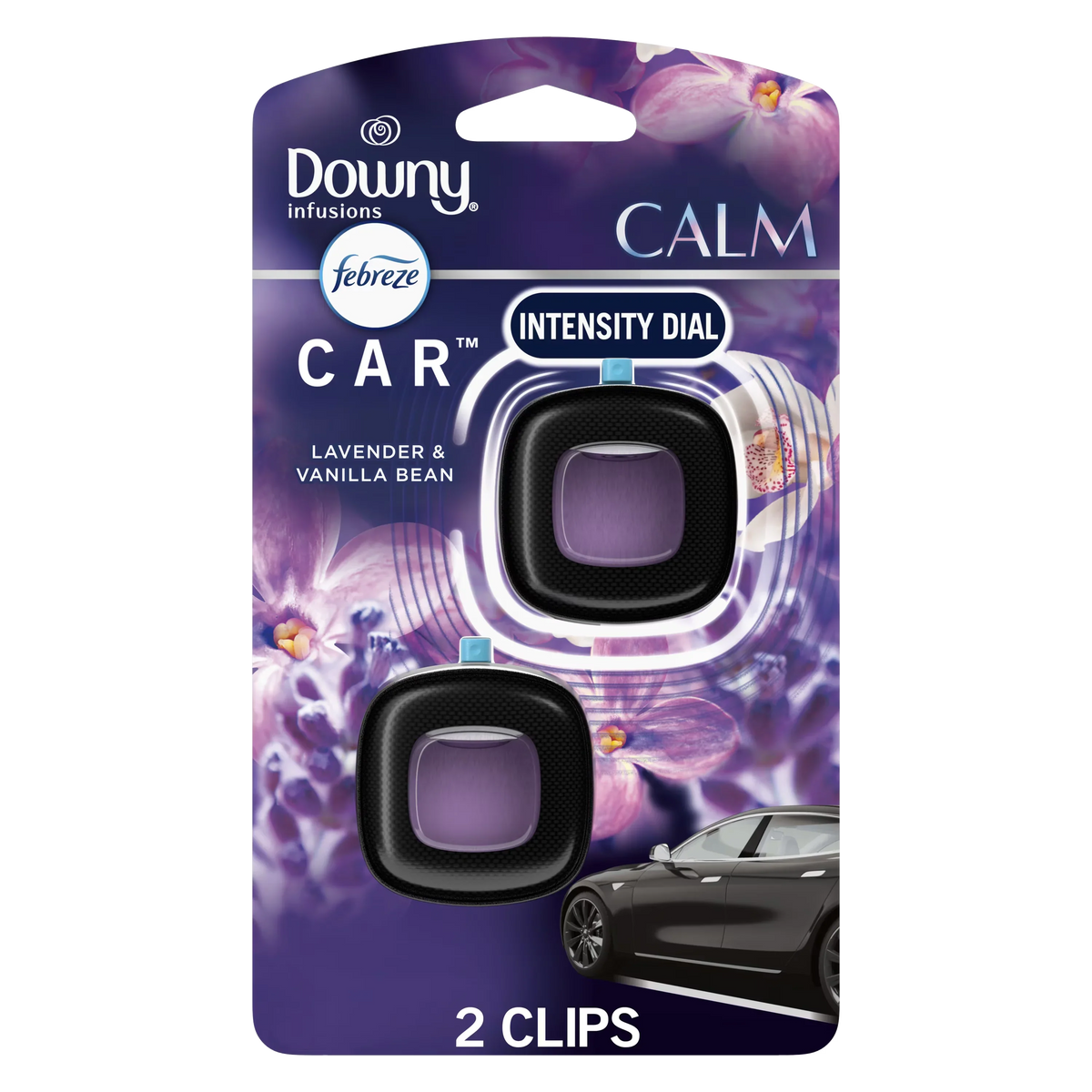 Febreze Odor Eliminating Car Air Freshener, Lavender & Vanilla Bean, 0.7 fl oz, 2 Count