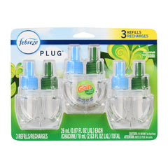 Febreze Plug In Air Freshener, Odor-Fighting Scented Oil Refill, Gain Original, 3 Refills