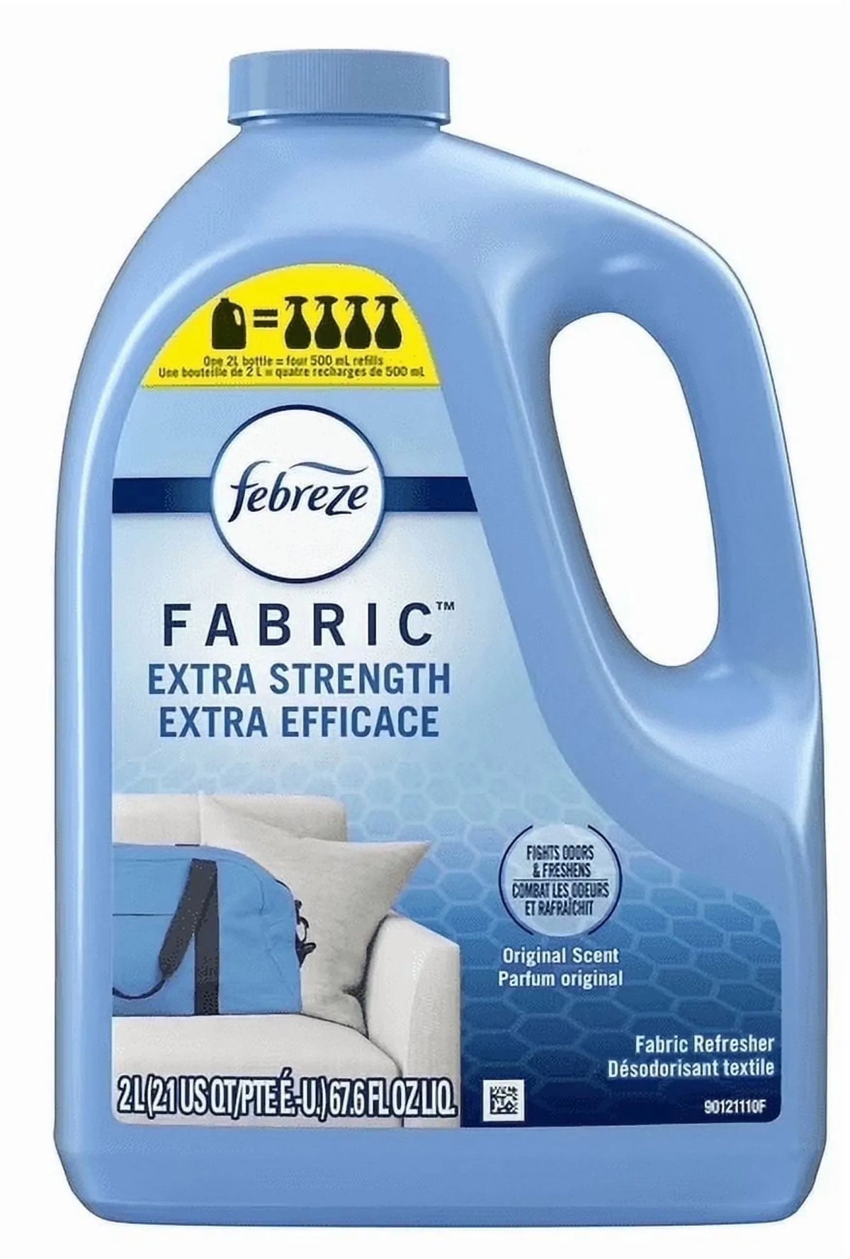 Febreze Odor-Fighting Fabric Refresher Extra Strength Refill, Original 67.6 fl oz Refill - 2 Pack