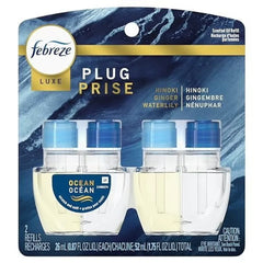 Febreze Origins Fade Defy PLUG Air Freshener & Odor Fighter, Ocean, 2 .87 fl. oz. Oil Refills