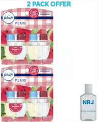 Febreze Plug In Air Freshener, Odor-Fighting Oil Refill, Sweet Watermelon Vine, 2 Refills