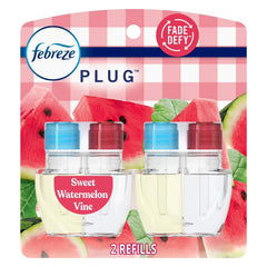 Febreze Plug In Air Freshener Scented Oil Refill - Sweet Watermelon Vine 2 pk
