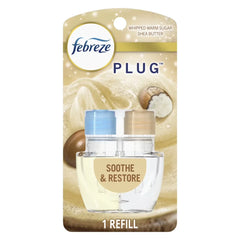 Febreze Plug Refill Odor-Fighting Air Freshener Soothe & Restore Scent, 1 Count, 0.87 fl oz