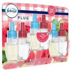 2X - Febreze Plug Triple Refill Air Freshener Sweet Watermelon Vine - 3ct
