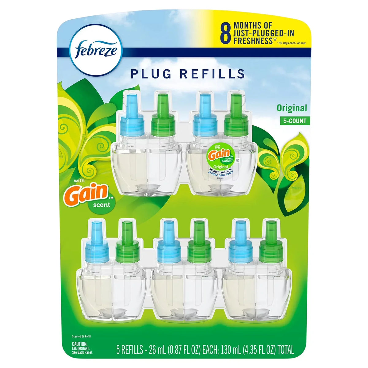 Febreze Plugs Air Freshener Refills 5 Pack Gain Scent