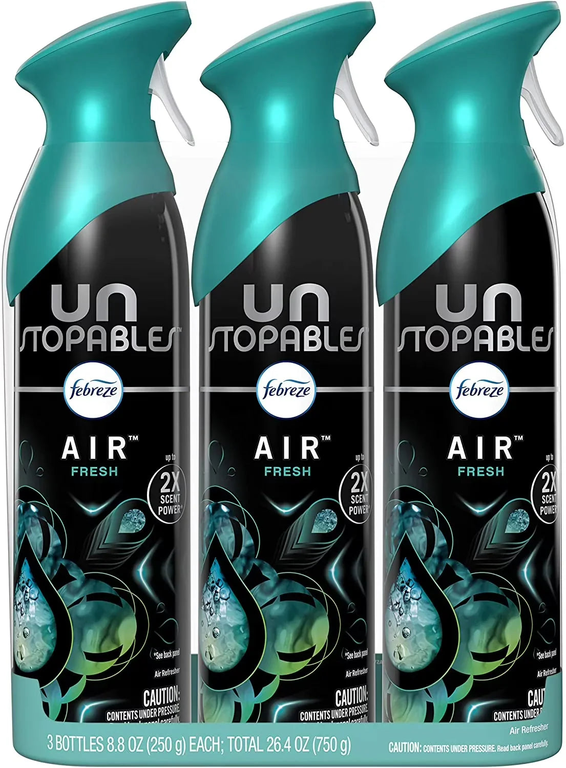 Febreze Unstopables Air Freshener Spray, Fresh Scent, Odor Eliminator for Strong Odors, 8.8 Oz (Pack of 3)