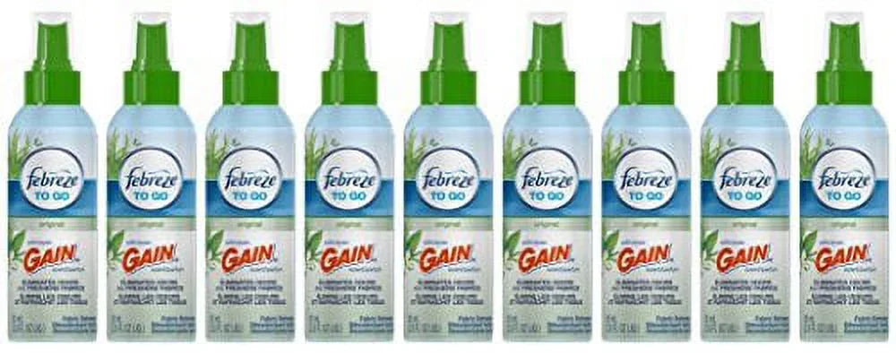 Febreze to Go Fabric Refresher with Gain Original Scent, 2.8 Oz (Pack of 9)