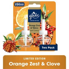 Glade® PlugIns® Refills Air Freshener, Christmas Stocking Stuffer Orange Zest & Clove, 1.34oz., 2 Count