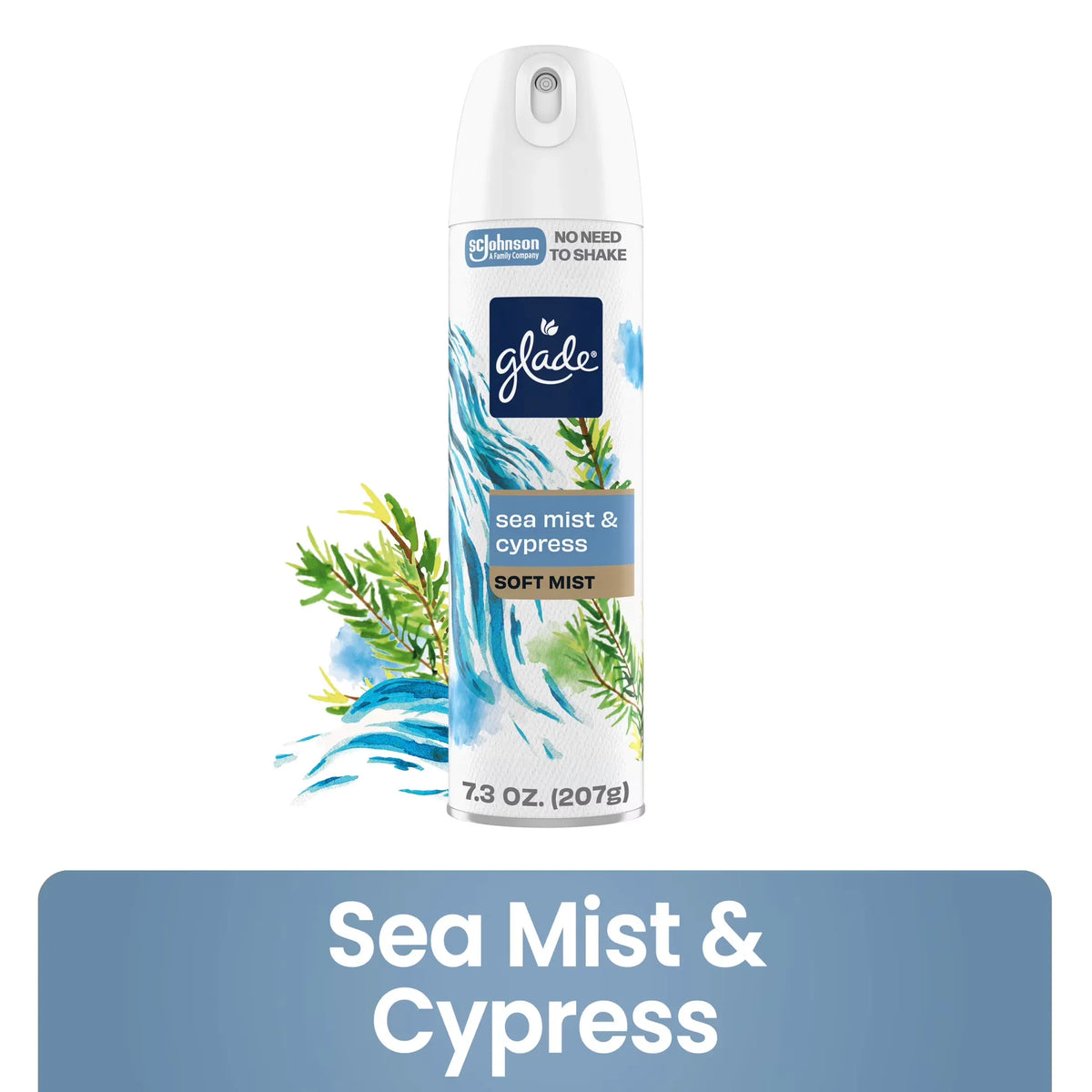Glade® Soft Mist Air Freshener Room Spray, Sea Mist & Cypress, 7.3oz., 1 Count