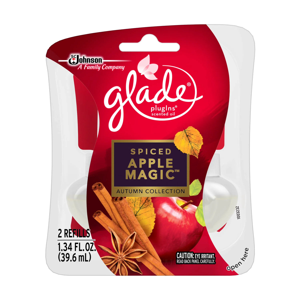 Glade Plug In Refill, Spiced Apple Magic, 1.34 Fl. Oz. (Pack of 2)