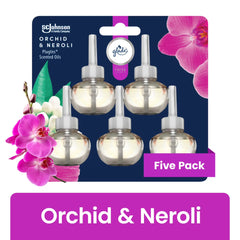 Glade PlugIns Scented Oil Refills, Air freshener, Orchid & Neroli, Infused with Essential Oils, 0.67 oz, 5 Count