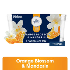 Glade Candles Orange Blossom & Mandarin Scent Fresh Collection 8.16 oz Pack of 2