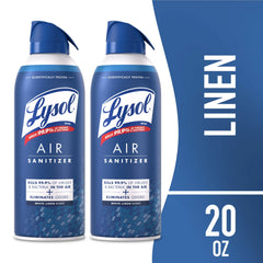 Lysol Air Sanitizer Spray - White Linen Scent, 10 oz (pack of 2)