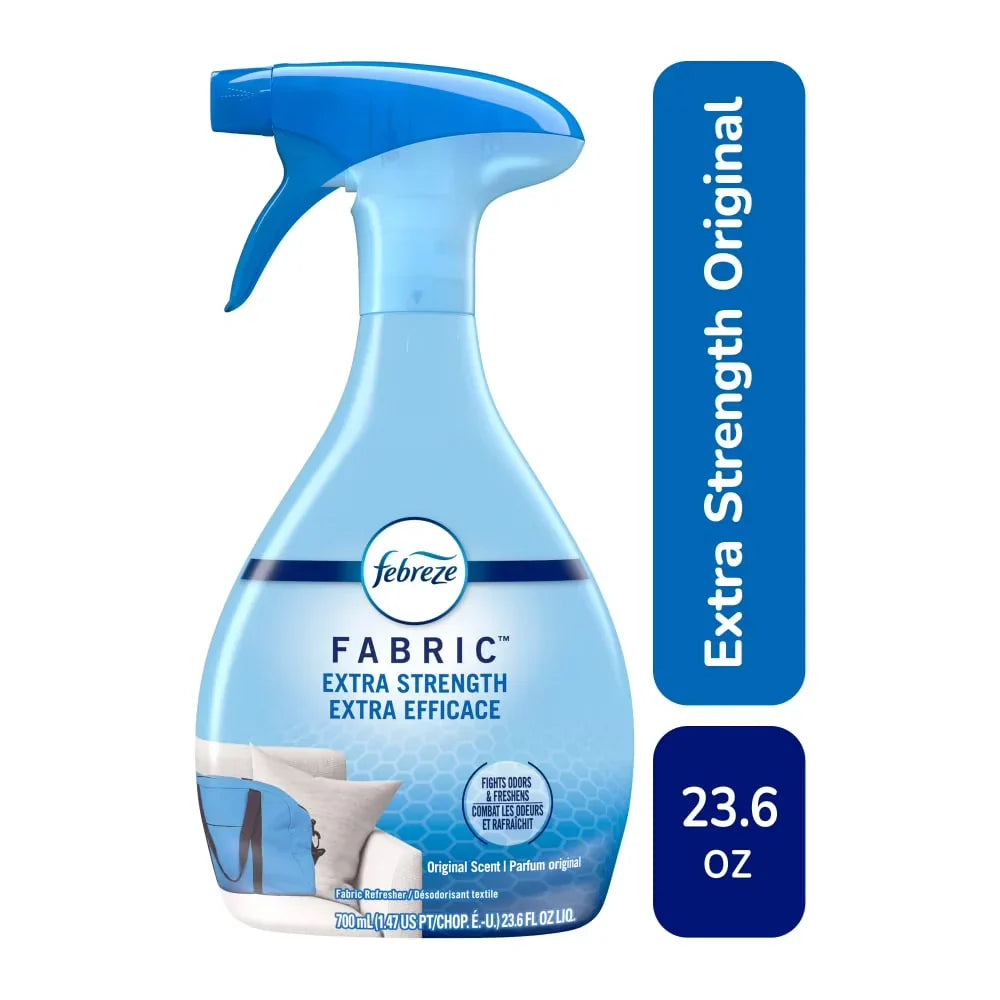 Pack of 4 Febreze Extra Strength Odor Fighting Fabric Refresher Original Scent, 23.6 fl oz (packaging may vary)